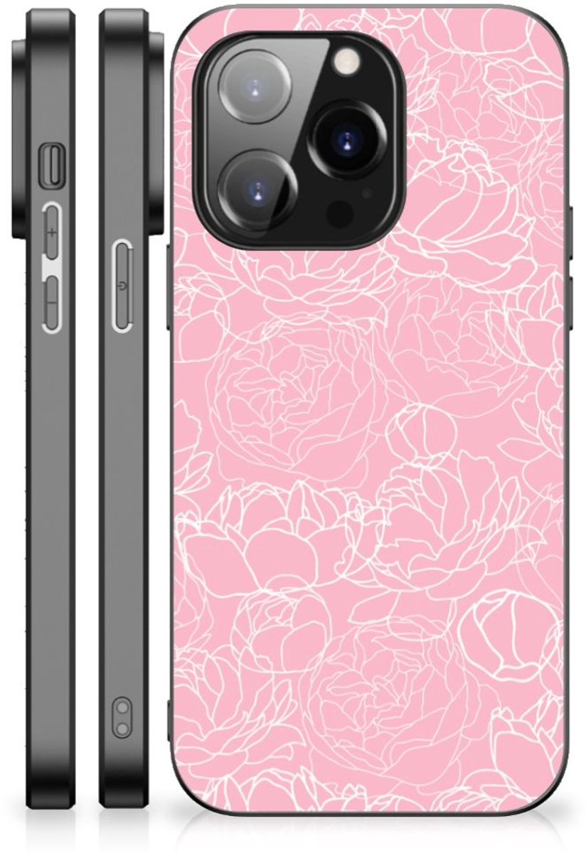 iPhone 14 Pro Bloemen Hoesje White Flowers