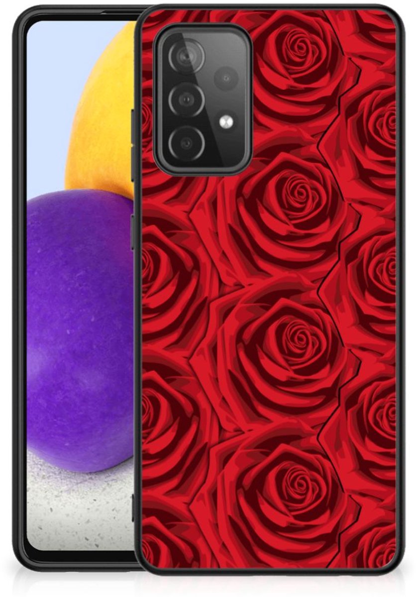 Samsung Galaxy A72 (5G/4G) Bloemen Hoesje Red Roses