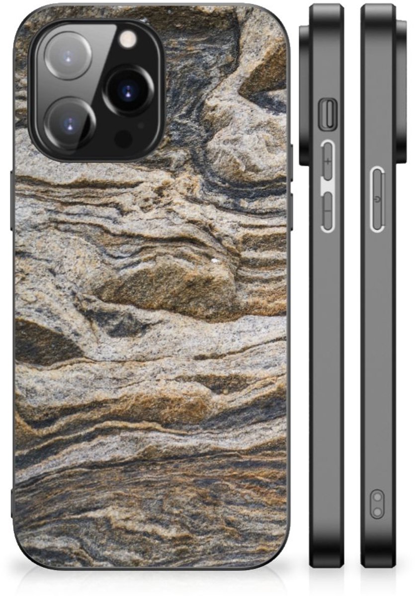 iPhone 14 Pro Max Marmeren Print Telefoonhoesje Steen