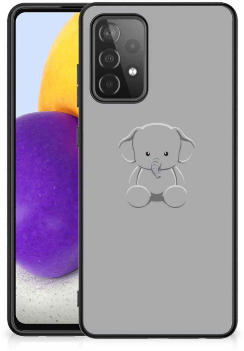 Samsung Galaxy A72 (5G/4G) Hoesje Grijs Baby Olifant