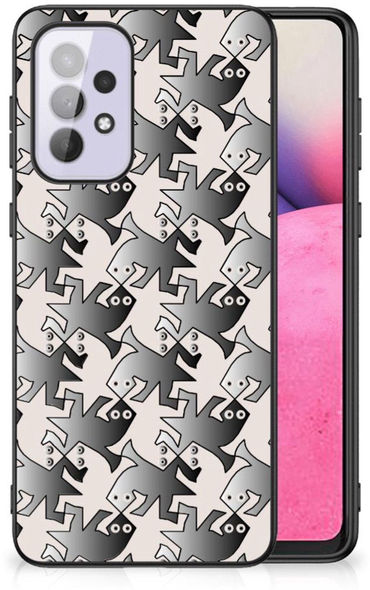 Samsung Galaxy A33 5G Dierenprint Telefoonhoesje Salamander Grey