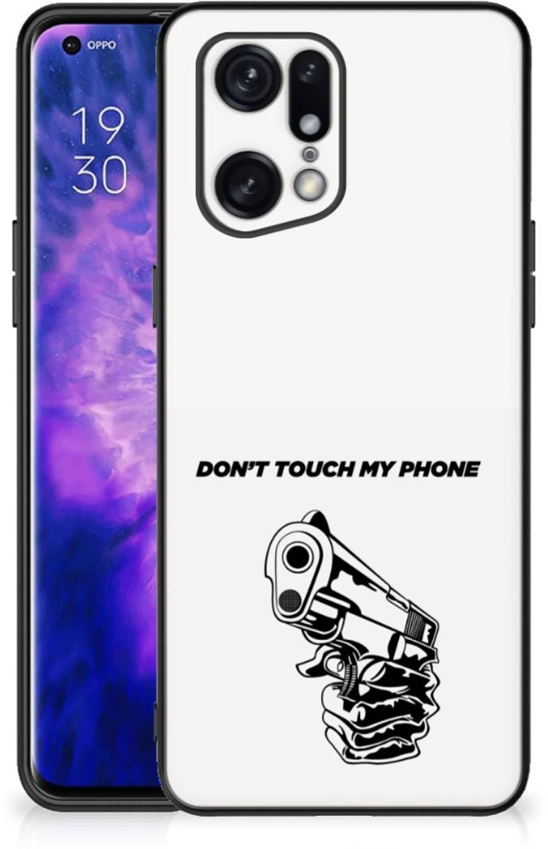 OPPO Find X5 Pro Telefoon Hoesje Gun Don't Touch My Phone