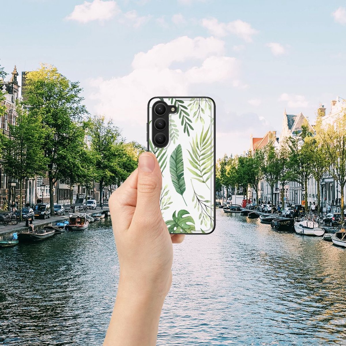 Samsung Galaxy S23 Bloemen Hoesje Leaves