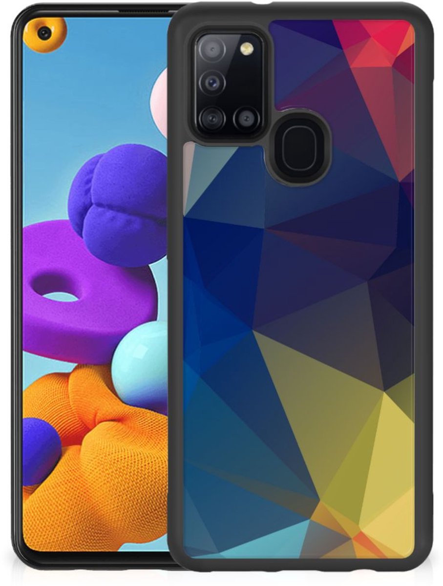 Samsung Galaxy A21s Grip Case Polygon Dark