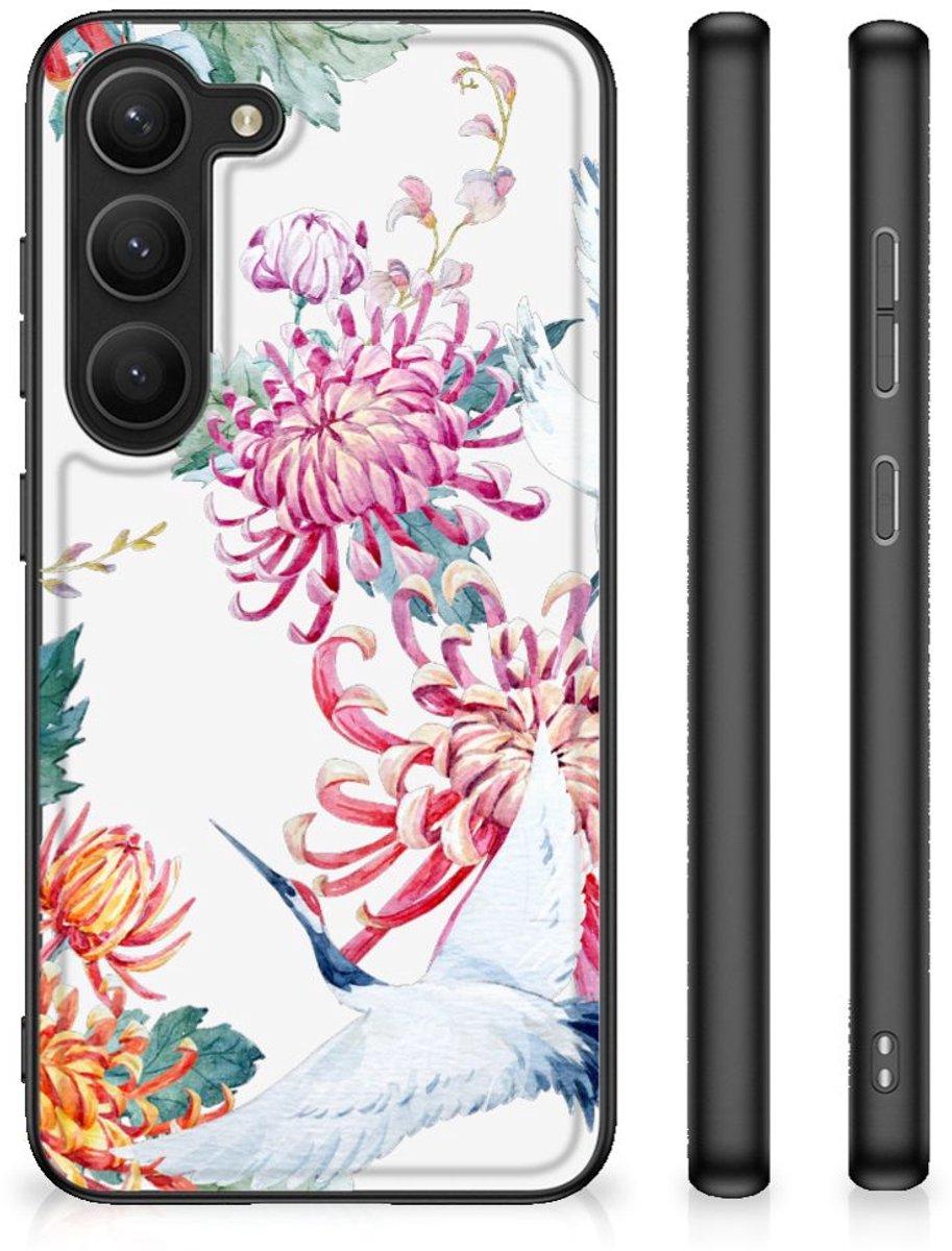 Samsung Galaxy S23 Dierenprint Telefoonhoesje Bird Flowers