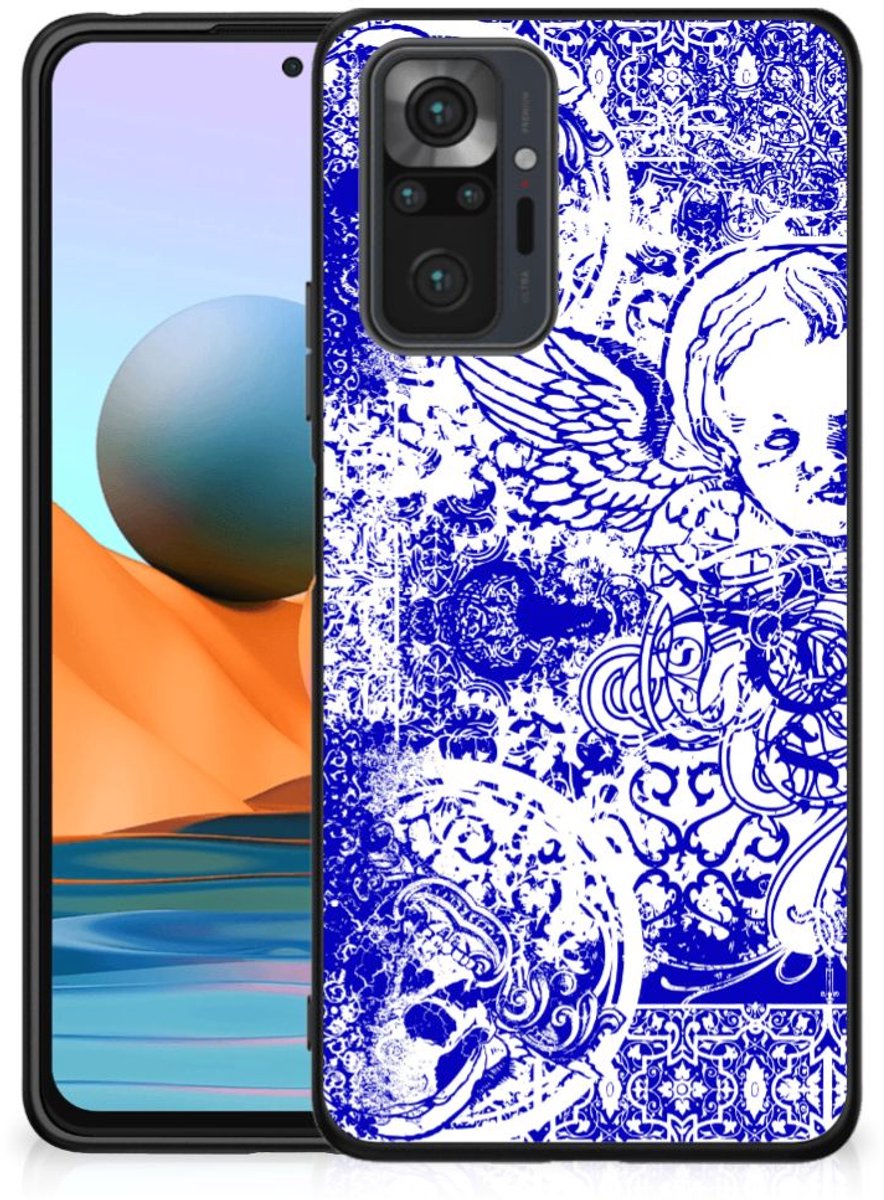 Telefoonhoesje Xiaomi Redmi Note 10 Pro Angel Skull Blauw