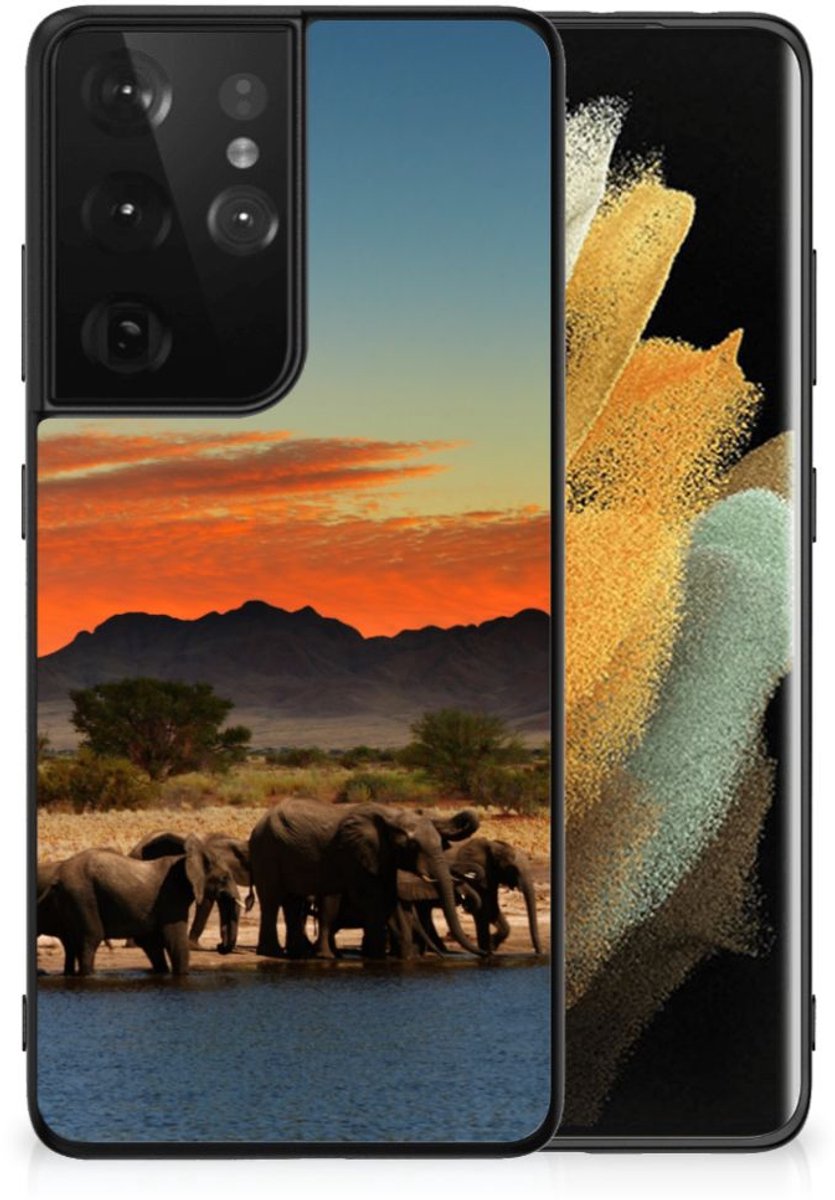 Samsung Galaxy S21 Ultra Dierenprint Telefoonhoesje Olifanten