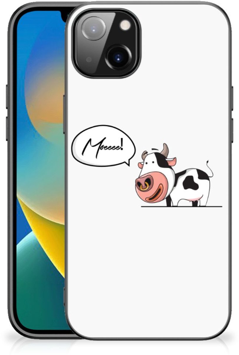 Back Cover voor iPhone 14 Plus Hoesje Cheeky Cow