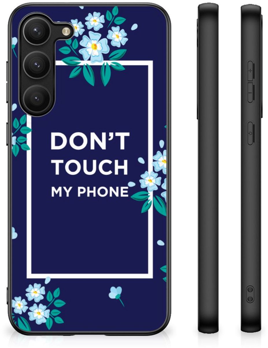 Back Cover voor Samsung Galaxy S23 Plus Telefoon Hoesje Flowers Blue DTMP