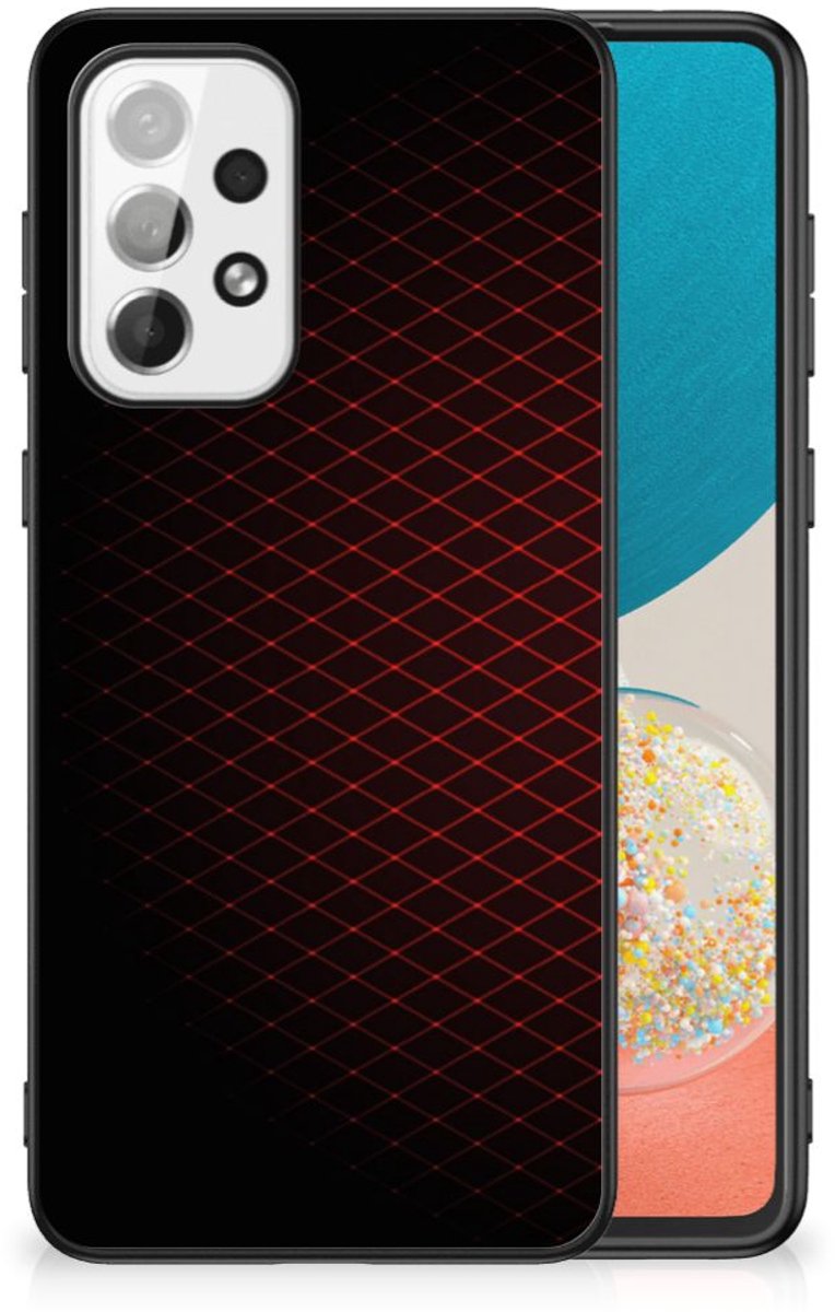 Samsung Galaxy A73 Back Case Geruit Rood