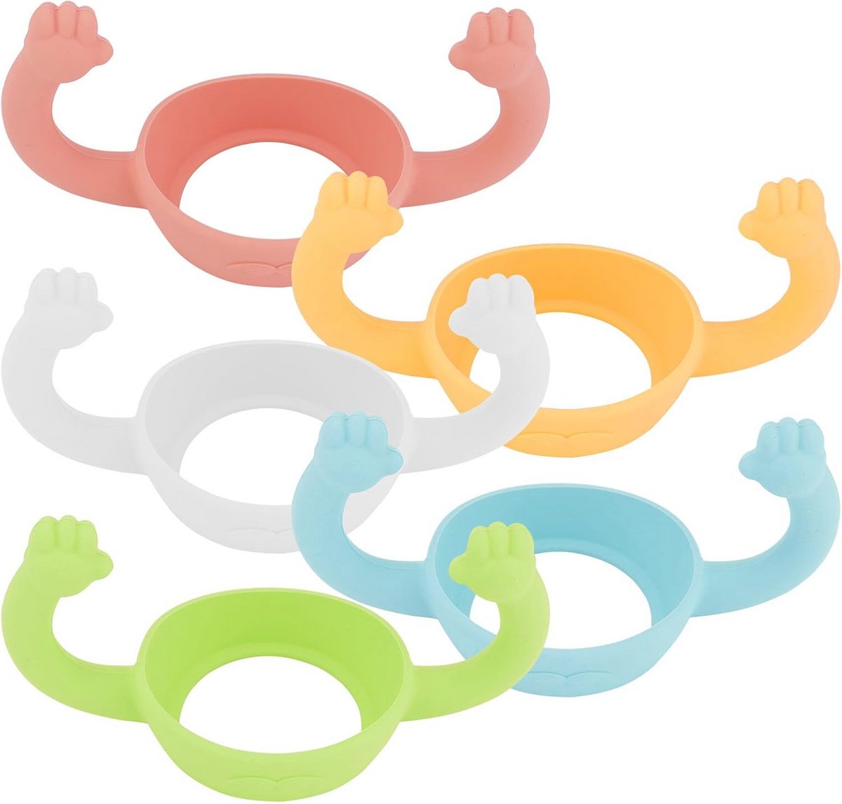 Image of 5-Pack Baby Voedingsflessengrepen met Brede Hals en Easy Grip