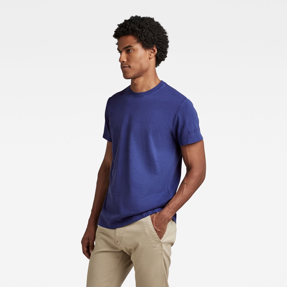 G-Star Pigment dye r t Heren T-shirts Blauw