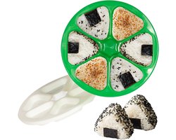 YUGN Onigiri Maker - Diameter 20 cm - Groene kleur - Onigiri Vorm Sushi Maker - eBook toegang - Cadeautip