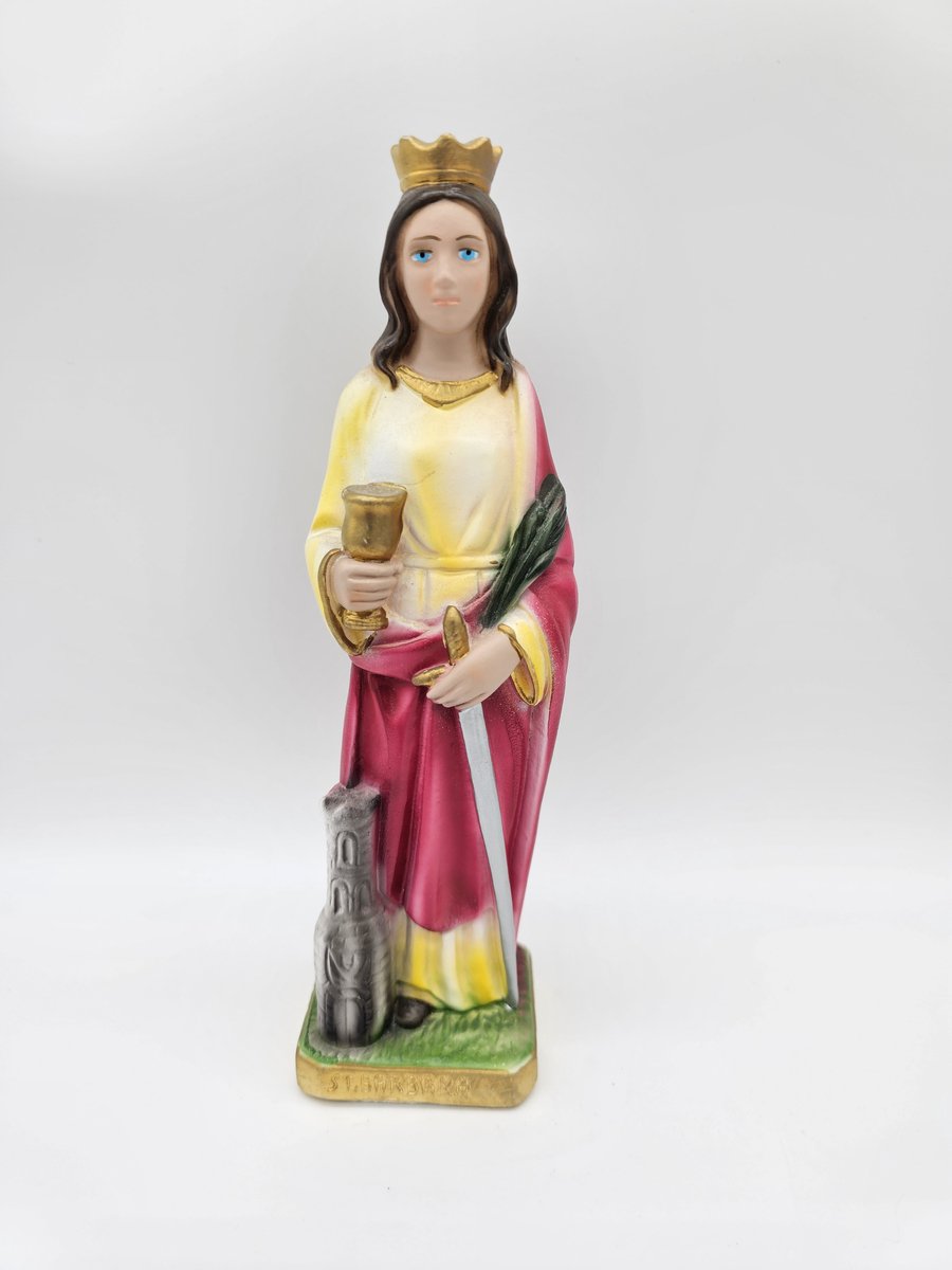 Sint Barbara - gips beeld 20,5 cm - heiligenbeeld