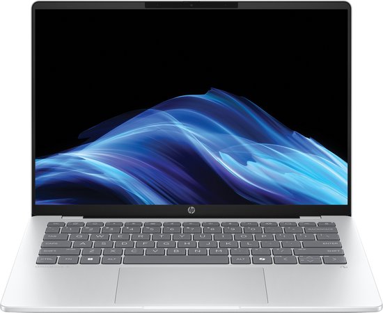 "HP OmniBook 5 NGAI 14-he0001nd Copilot+ PC Qualcomm Snapdragon X1-26-100 Laptop 35,6 cm (14"") 2K 16 GB LPDDR5x-SDRAM 512 GB SSD Wi-Fi 6E (802.11ax) Windows 11 Home Zilver" - HP - Hoofdafbeelding