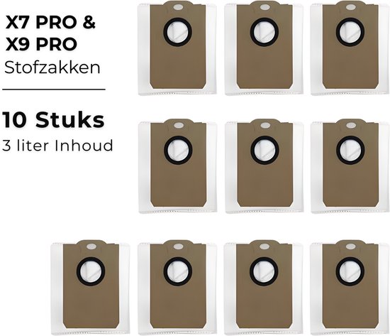 Mybot Lot de 4 sacs à poussière pour aspirateur X7 Pro 4 couches - Grande capacité pour une filtration complète - Accessoires de nettoyage ménagers