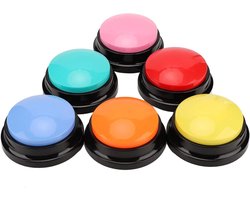 Record Talking Buttons 6 stuks - Multifunctionele Draagbare 30 Seconden Opnameknoppen voor Katten en Honden - Huisdieren Training en Spelletjes