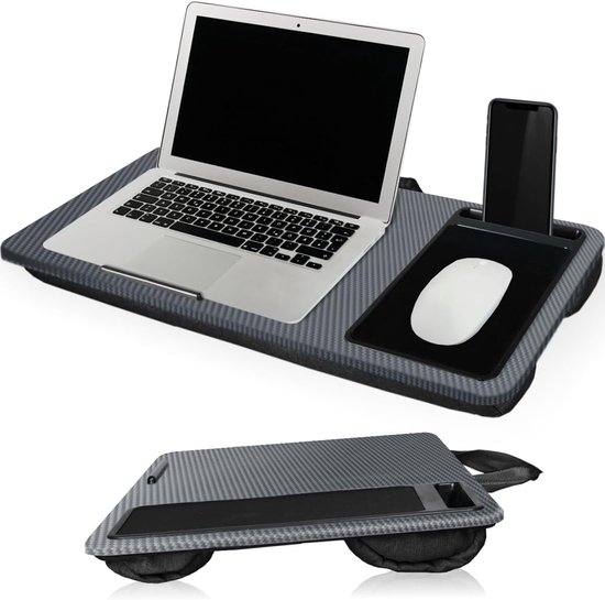 Heyife Laptop Kissen für Knietablett, Tablett Kissen Ständer, Laptoptisch Schoß fürs Bett/Sofa, Verstellbare Lap Desk Unterlage für bis zu 15″ PC/Mac, Tablet, iPad, Kindle, Blau