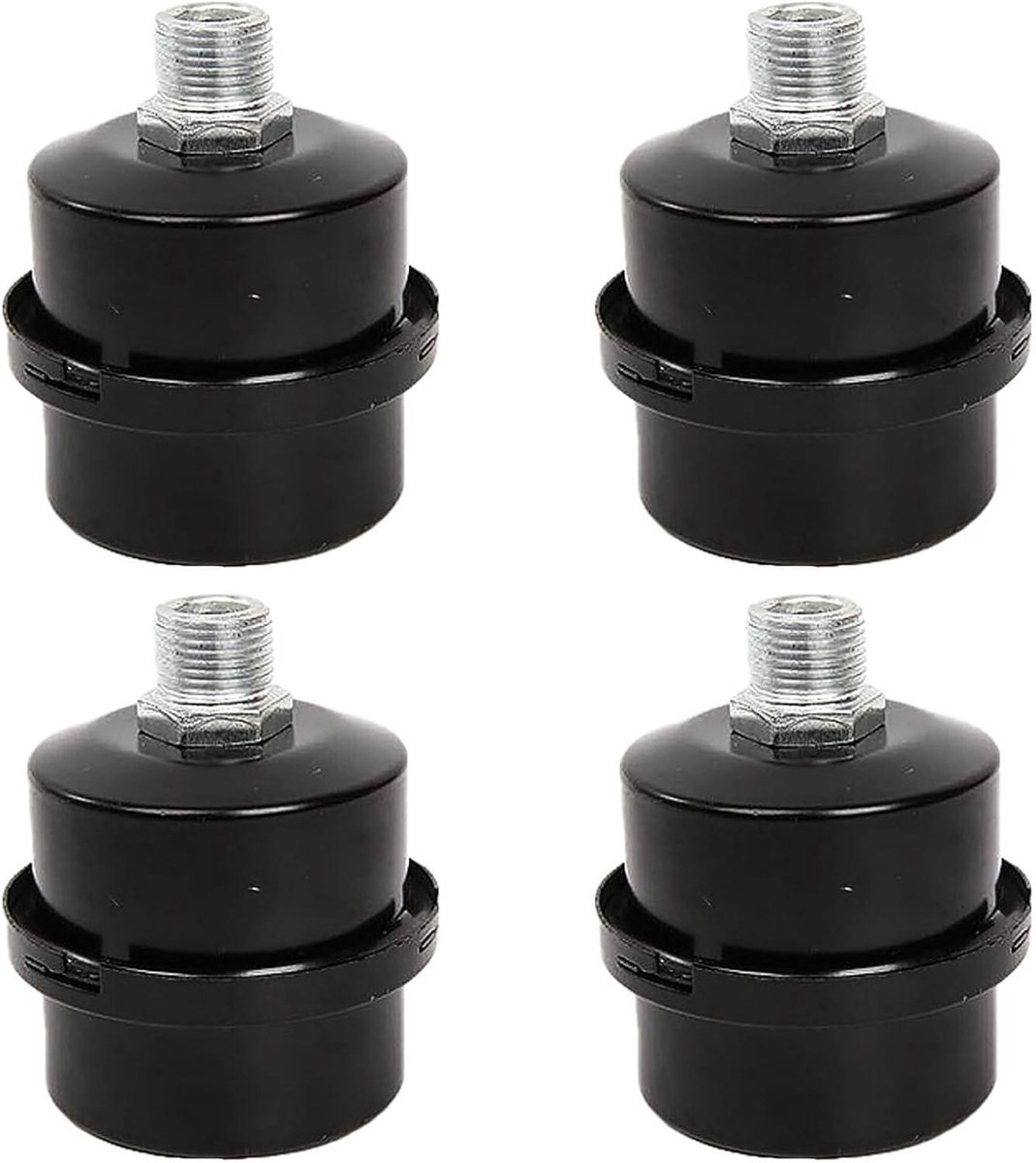 4 Stuks Luchtcompressor Filter 20MM - Geschikt voor Olievrije Luchtcompressoren & Generatoren - Stofzuiger Hulpstukken - Kwaliteitsfilter met Draadanseinde