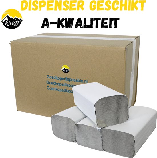 Papieren Handdoekjes Voor Handdoekdispenser Zigzag, 1-laags, 23 X 25 Cm Handdoe 89897