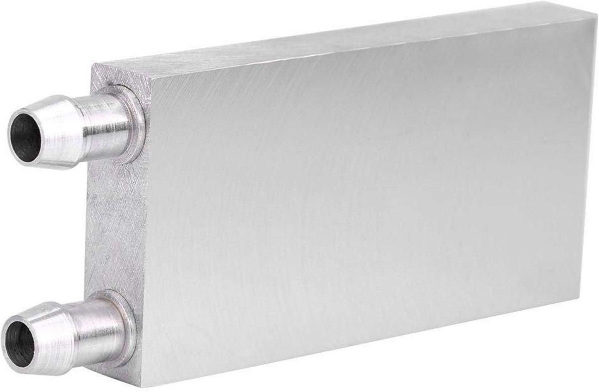 Waterkoelblokvoor PC en laptop - Ideaal voor vloeibare waterkoelsystemen - Aluminium koellichaam - Zilver - Geschikt voor CPU-radiatoren - Afmetingen: 40 * 80 * 12 mm