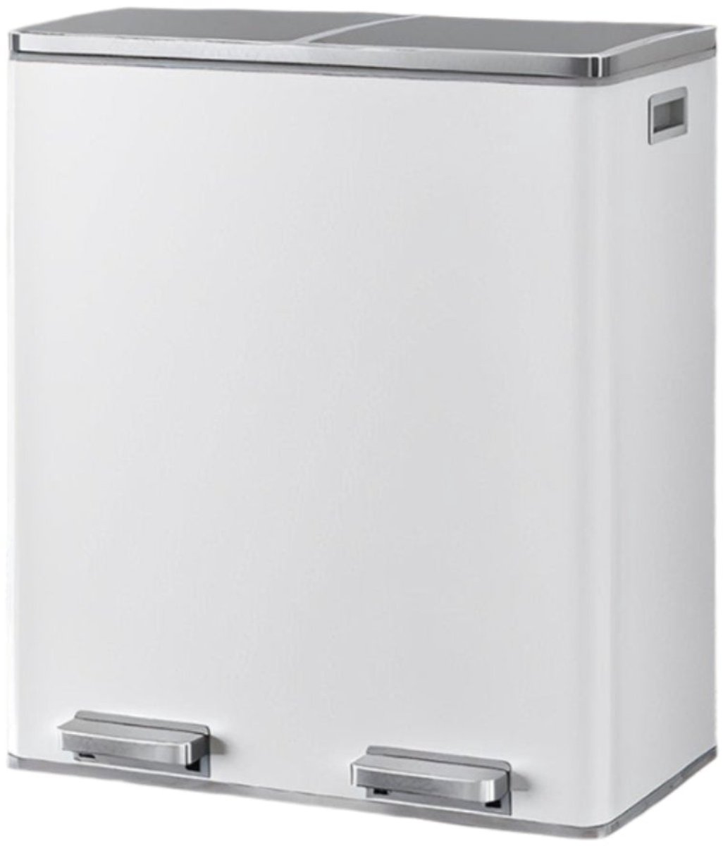 2 Compartiment Pedaal Trash Can - Recycling Bin - Afval Sorter - Hygiënische afvalverwijdering - 58,6 cm x 32 cm x 65 cm