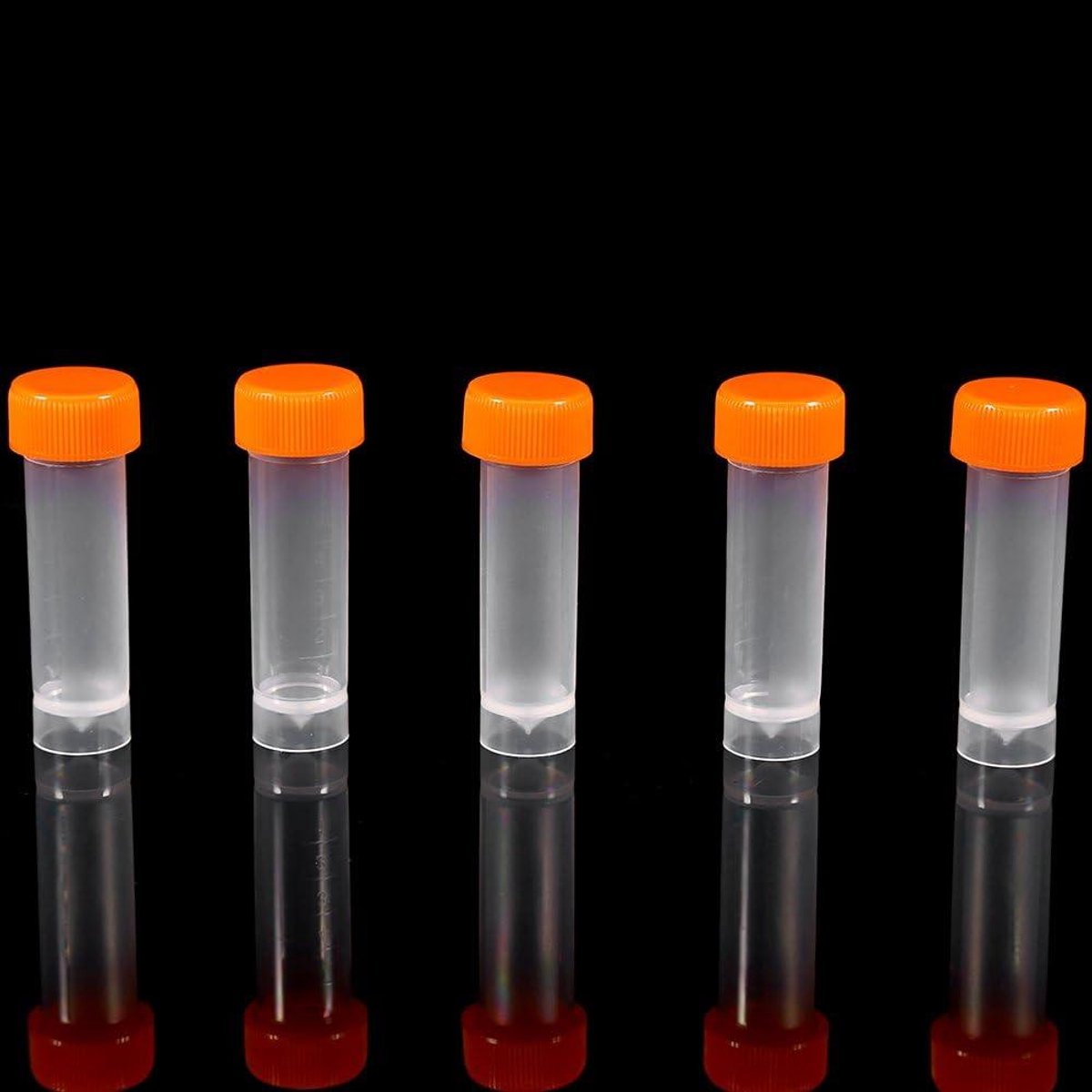 Inovra Plus - Plastic reageerbuisjes met doppen, set van 10 stuks voor laboratorium experimenten en opslag