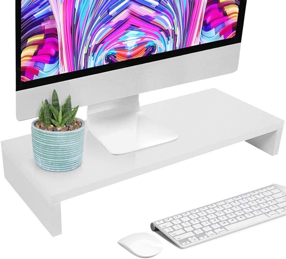Desktop Monitor Stand voor Laptop en Printer - Verstelbare Riser voor Scherm - Huishoudelijke Benodigdheden - 195 x 78 x 3 inch