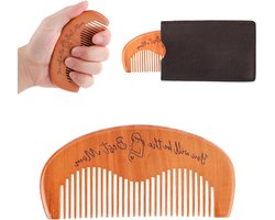 Allecto Plus - Houten bevallingskam voor pijn bij bevalling met leren tas - Essentiële gift voor zwangere vrouwen met houten kam - Kind - Eerste keer moeder.