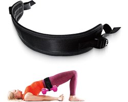 Allecto Plus - Verstelbare heupgordel voor oefeningen met kettlebell en halters - hip thrust accessoires - zwart - fitnessuitrusting