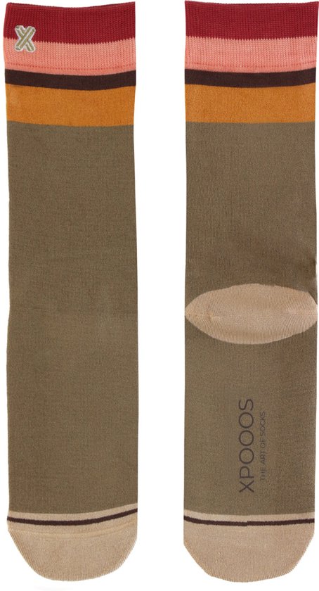 XPOOOS chaussettes femme bambou graphisme essentiel vert - 35-38