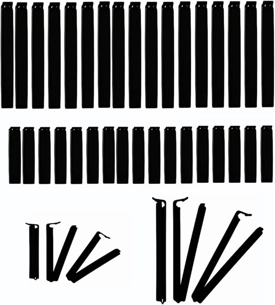 Foto: Bevestigingsclips voor pvc zichtwerende strips 25 stuks wit uv bestendig eenvoudig te monteren