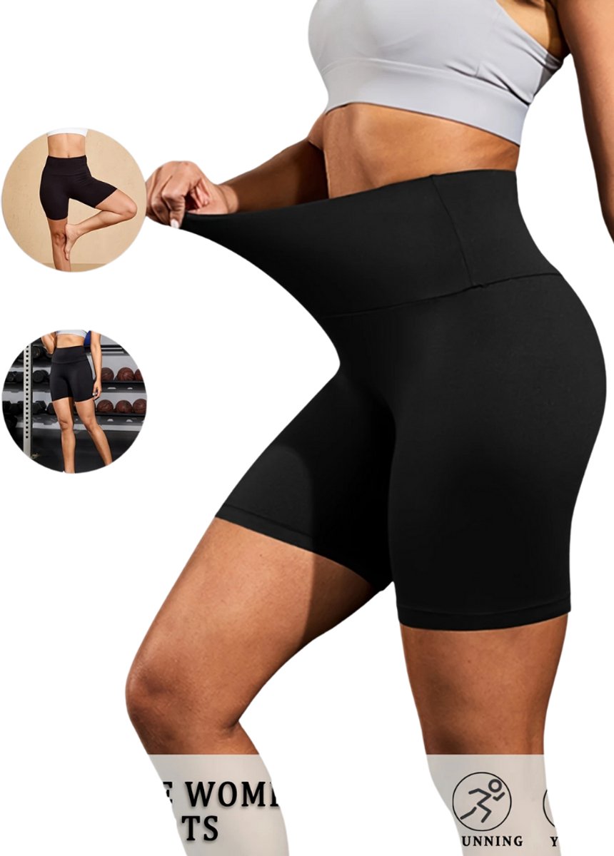 Bovista Biker Short Dames Korte Legging Lange Onderbroek Bikershort Met Pijpjes Grijs