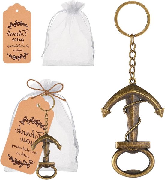 Foto: Allecto plus flessenopener anker bieropener voor mannen kerstcadeau piratenthema grappige kurkentrekker baraccessoire