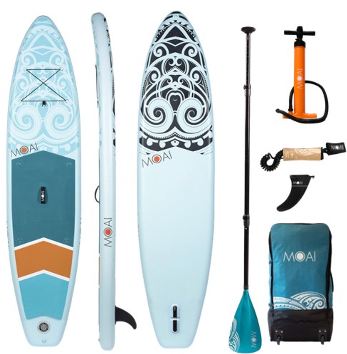 MOAI 11' - Opblaasbare supboard - 15PSI - Allround - Beginners - Suppen - lengte 335cm - compleet pakket