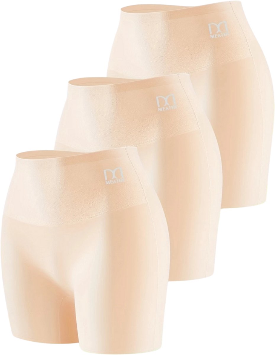 Bovista Biker Short Dames Korte Legging Lange Onderbroek Bikershort Met Pijpjes 3 Pcs Beige