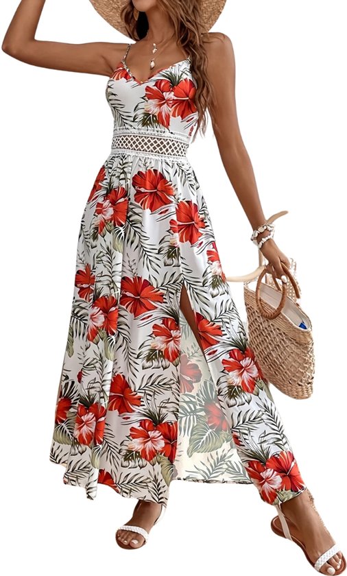 Selected Femme Midi jurk met verstelbare spaghettibandjes, model 'REGI Selected Femme Midi jurk met verstelbare spaghettibandjes, model 'REGI