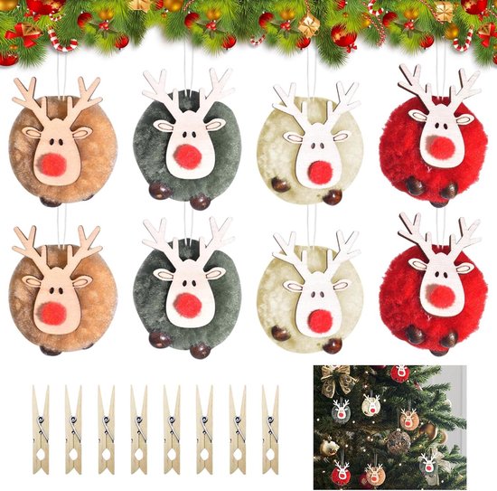 Allecto Plus - Set van 8 Kerstboomhangers