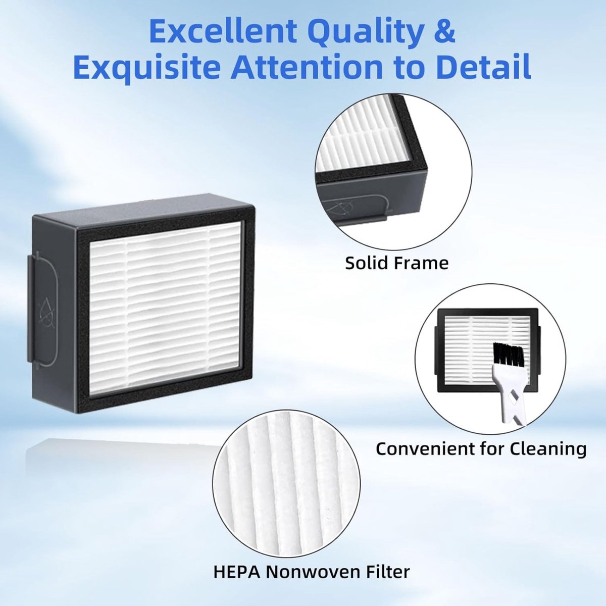12 stuks Roomba I7-filters-HEPA-filters voor Irobot Roomba I3/I4/I6/I7/I8/E5/E6/E7/J7-hoogwaardige vervangende onderdelen voor robotstofzuigers thumbnail 2