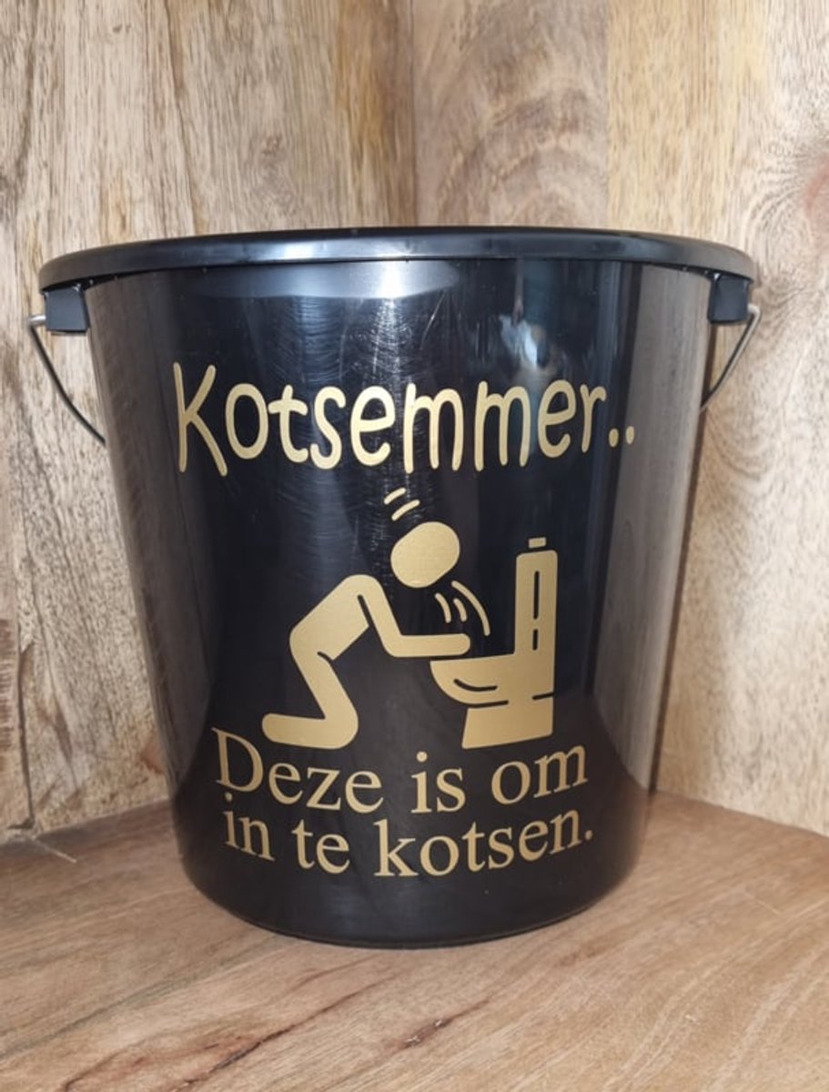 Cadeau emmer - Kotsemmer deze is om in te kotsen - Feestje - Bouwemmer 12 Liter