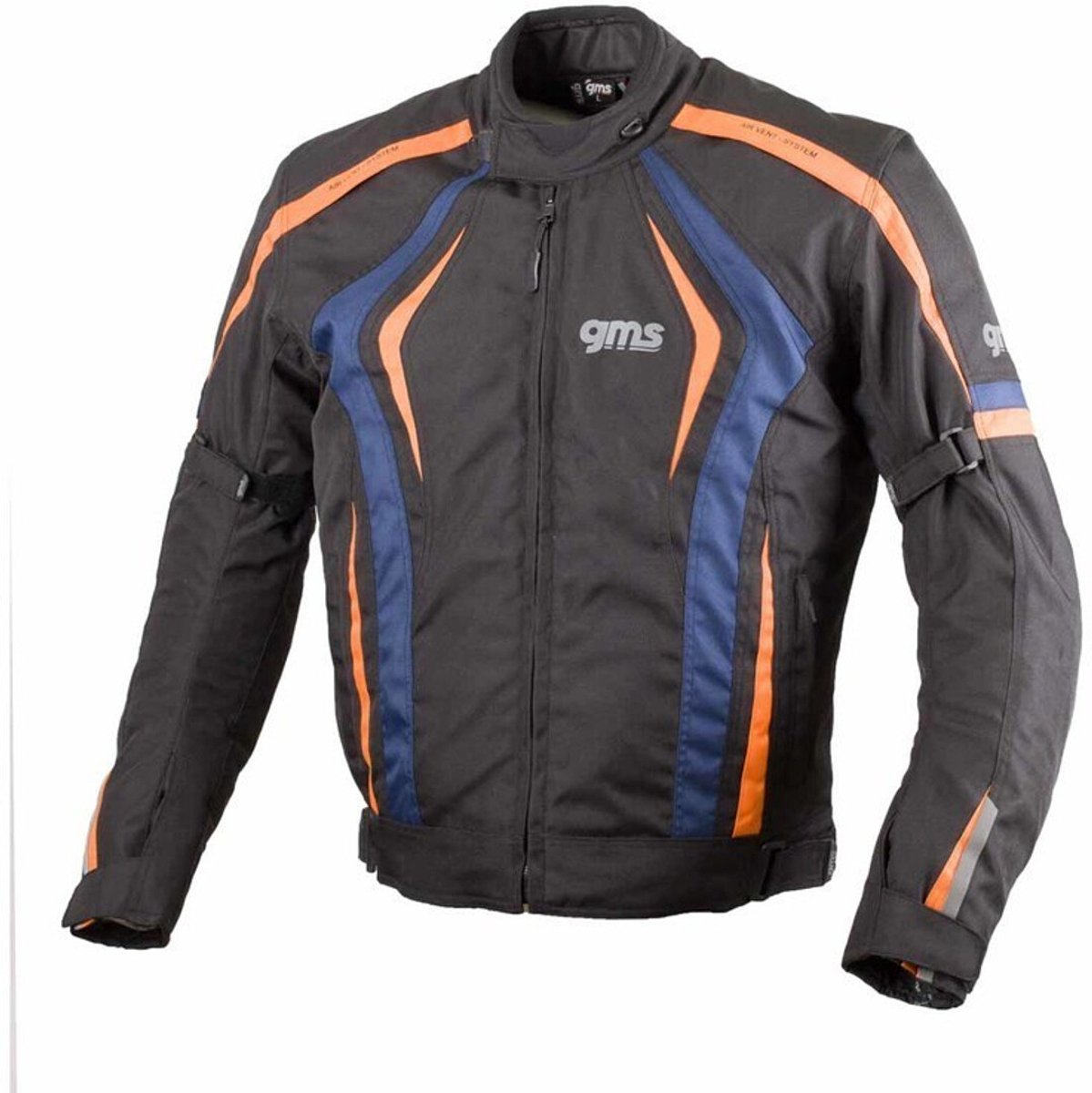gms Pace Zwart Blauw Oranje Textiele Motorjas - Jas
