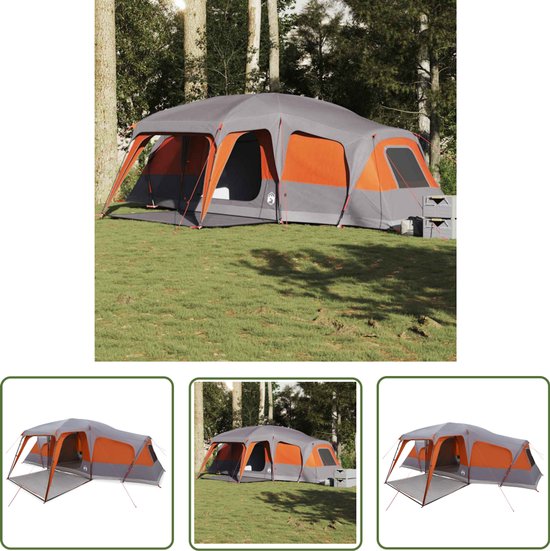 Tunneltent Tauris 4 persoons camping groepstent familietent vestibule