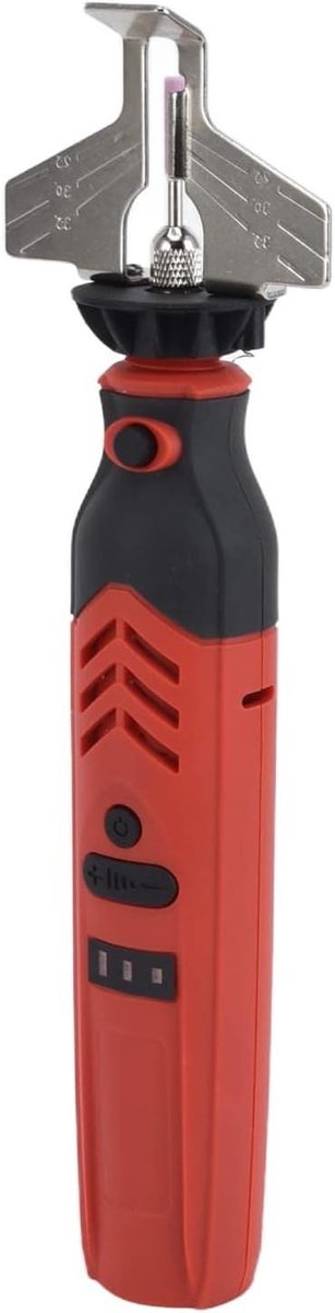 Allecto Premium - Accu-Zaagslijper 5000-18000 omw/min Rood DC36 V voor Buiten - Stabiele Handkettingzaag-Slijpgereedschapsset