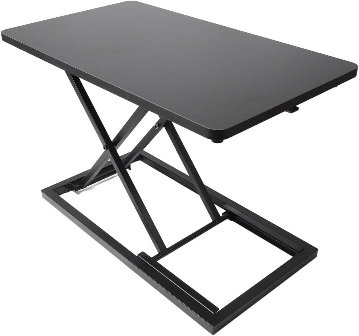 Allecto Premium - Laptop-heftafel met Ronde Hoek en 7 Versnellingen voor Staande Computer - Brede Desktop voor Kantoor.