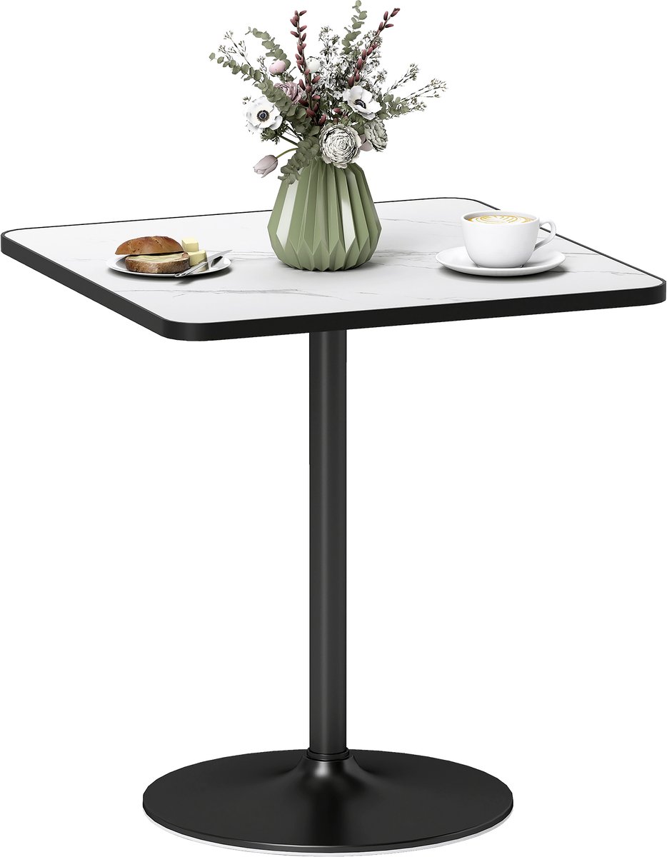 HOMCOM-Eettafel-MDF-70x70x76cm-Wit
