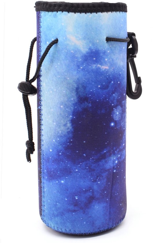 Draagbare Nylon Flessenkoker - Geschikt voor Lange Hals Flessen - Neopreen - 7" hoog