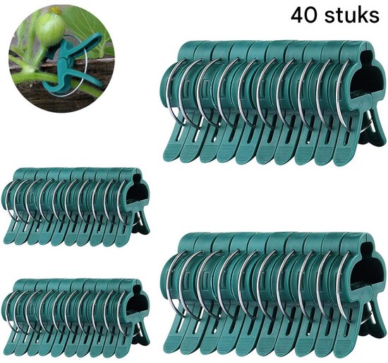 Pack van 60 Praktische Plant Clips - Laag Belastingsclips voor Tomaten - Voor het