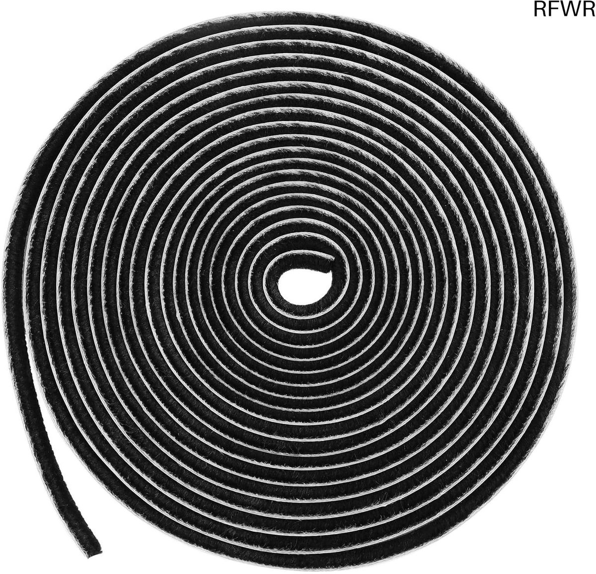 RFWR® Deurraamkozijnborstelafdichting - Weerstrip 12 M x 9 mm - Zelfklevende Tochtstopper voor Schuifdeur, Raam en Garderobe - Zwart