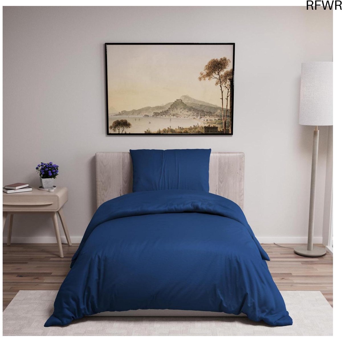 RFWR Dekbedovertrek 135x200 cm Donkerblauw - 100% Microvezel - Oeko TEX Gecertificeerd