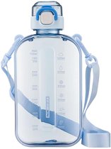 Gourde Plate Carrée 360 Ml – Design Mince, Matériau Tritan, Portable Pour Sac, Sport, Voyage